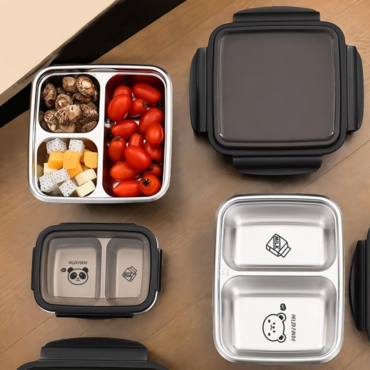 Food Storage Box Large - WORTHBUY 2/3 شبكات 304 صندوق غداء