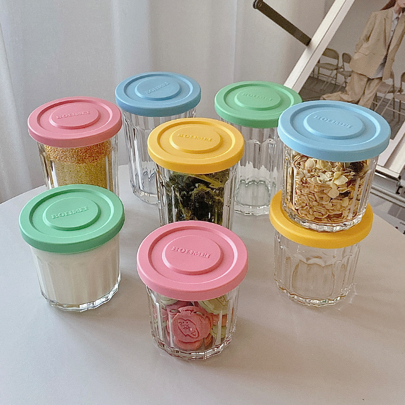 Food Storage Glass Box - لون غطاء الزجاج مختومة خزان صندوق