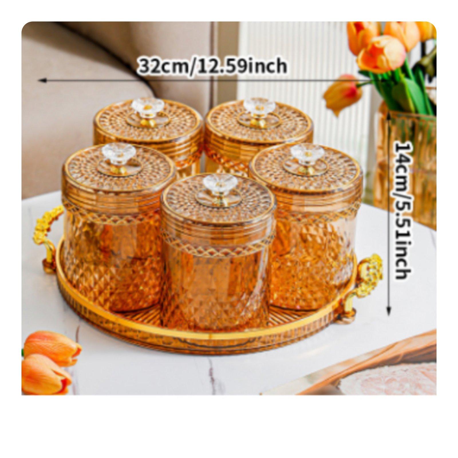 Food Storage Jar Set - مجموعة عبوات تخزين محكمة الإغلاق ودوارة