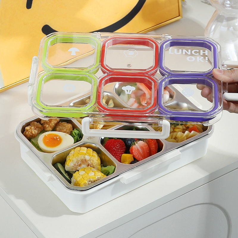 Food Storage Drawer Organizer - صندوق غداء من الفولاذ المقاوم للصدأ