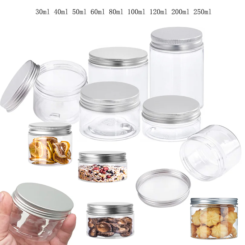 Food Storage Jar Set - برطمانات تخزين مستديرة من الألومنيوم مع