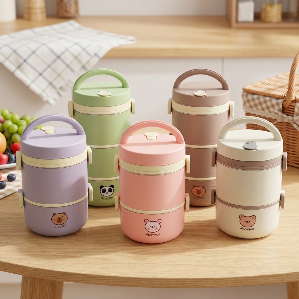 Food Storage Jar Set - صندوق غداء حراري من الفولاذ المقاوم