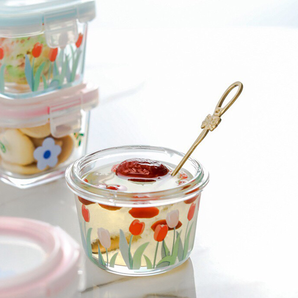 Food Storage Glass Box - علبة تخزين طعام زجاجية شفافة سعة