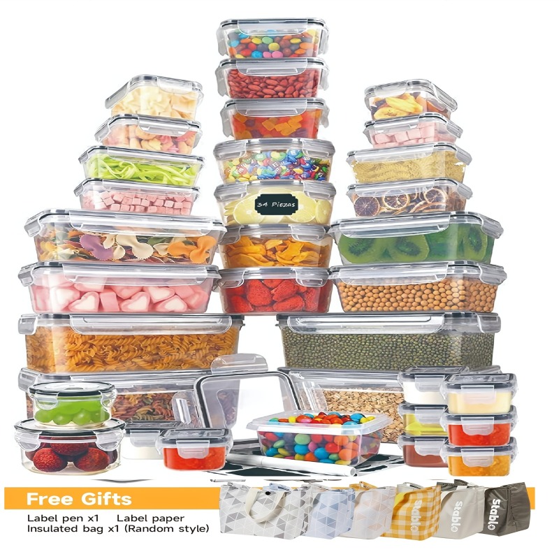 Food Storage Jar Set - مجموعة تخزين الطعام الخالية من مادة