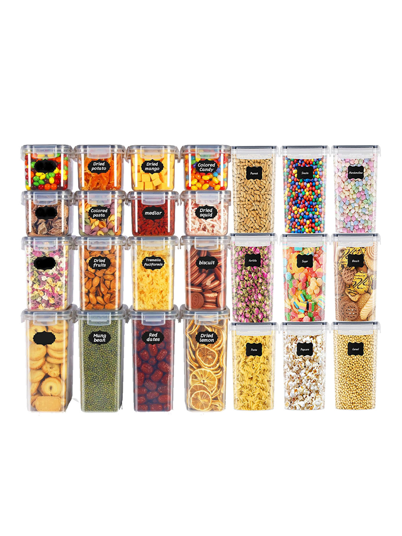 Food Storage Warehouse - 48 قطعة، حاويات تخزين طعام محكمة