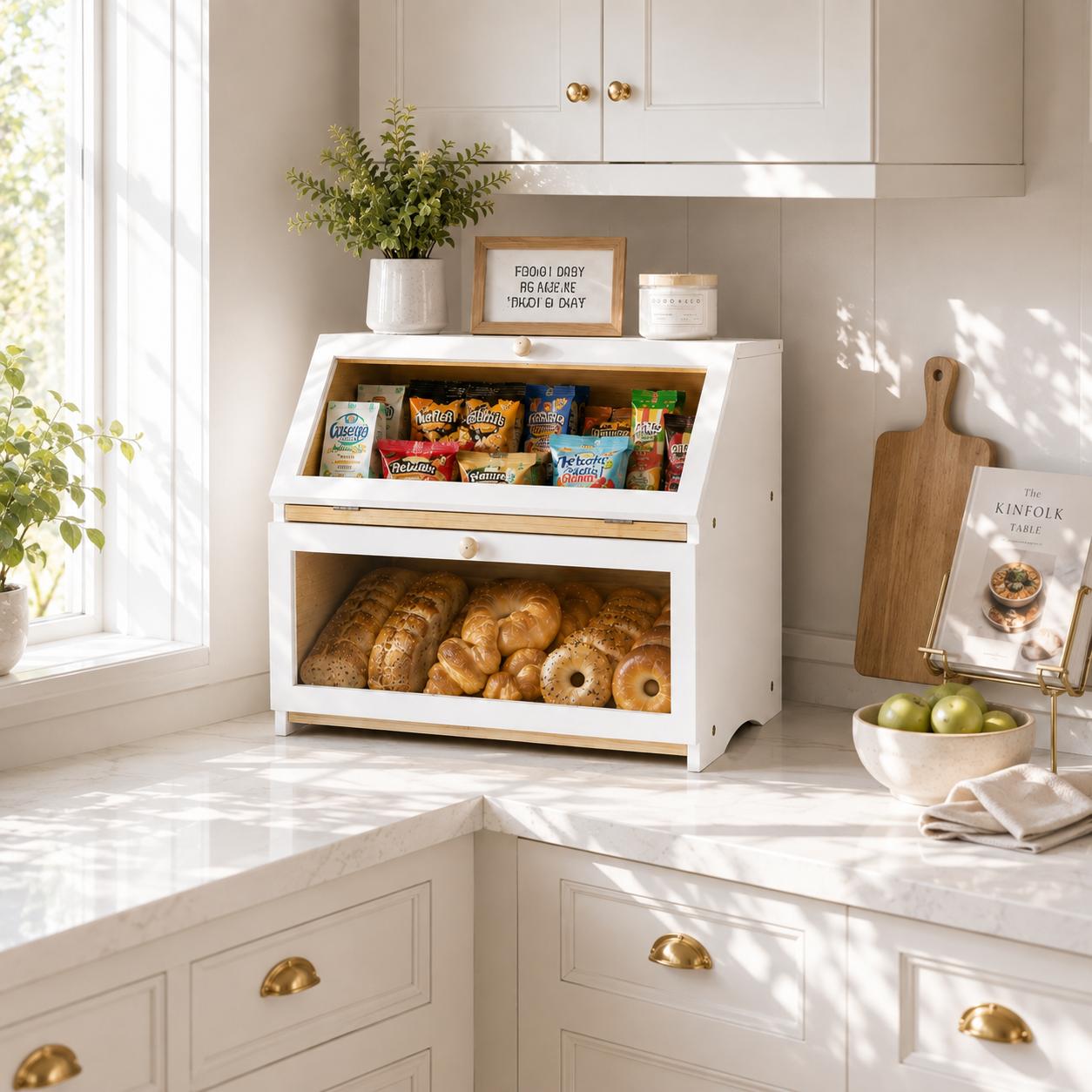 صندوق خبز HOMEKOKO ذو طبقتين ل - مراجعة Food Storage Box Large وسعره