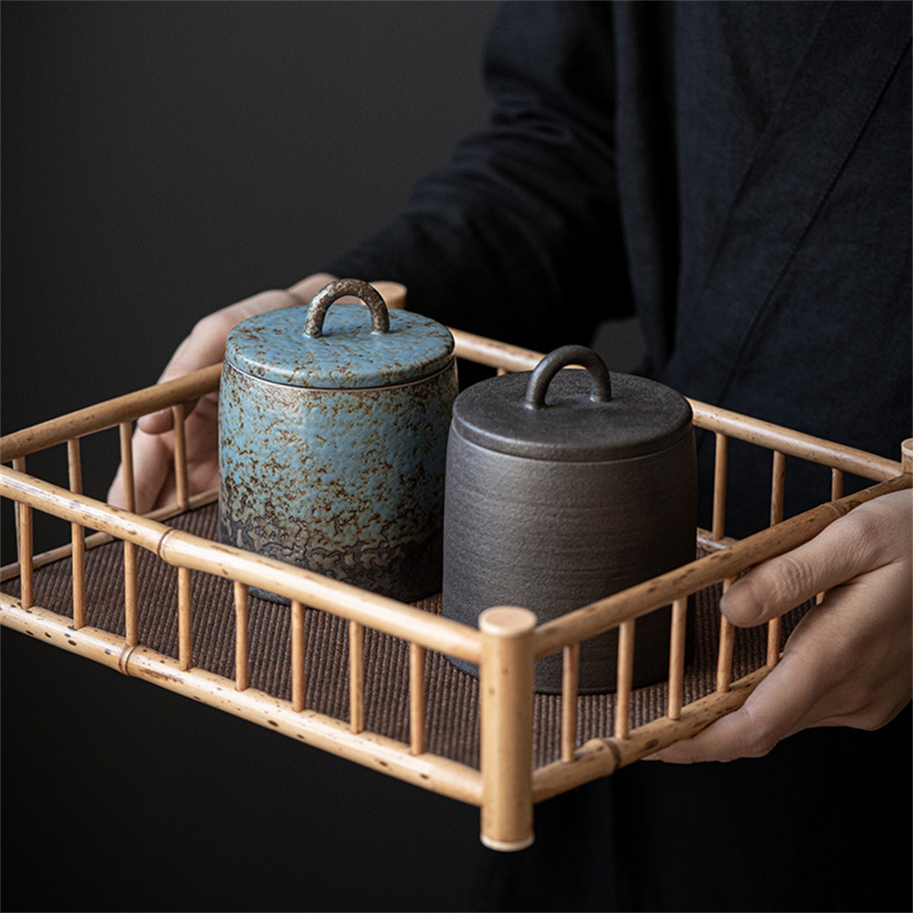 علبة شاي سيراميك مختومة جرة صن - مراجعة Food Storage Drawer Organizer وسعره