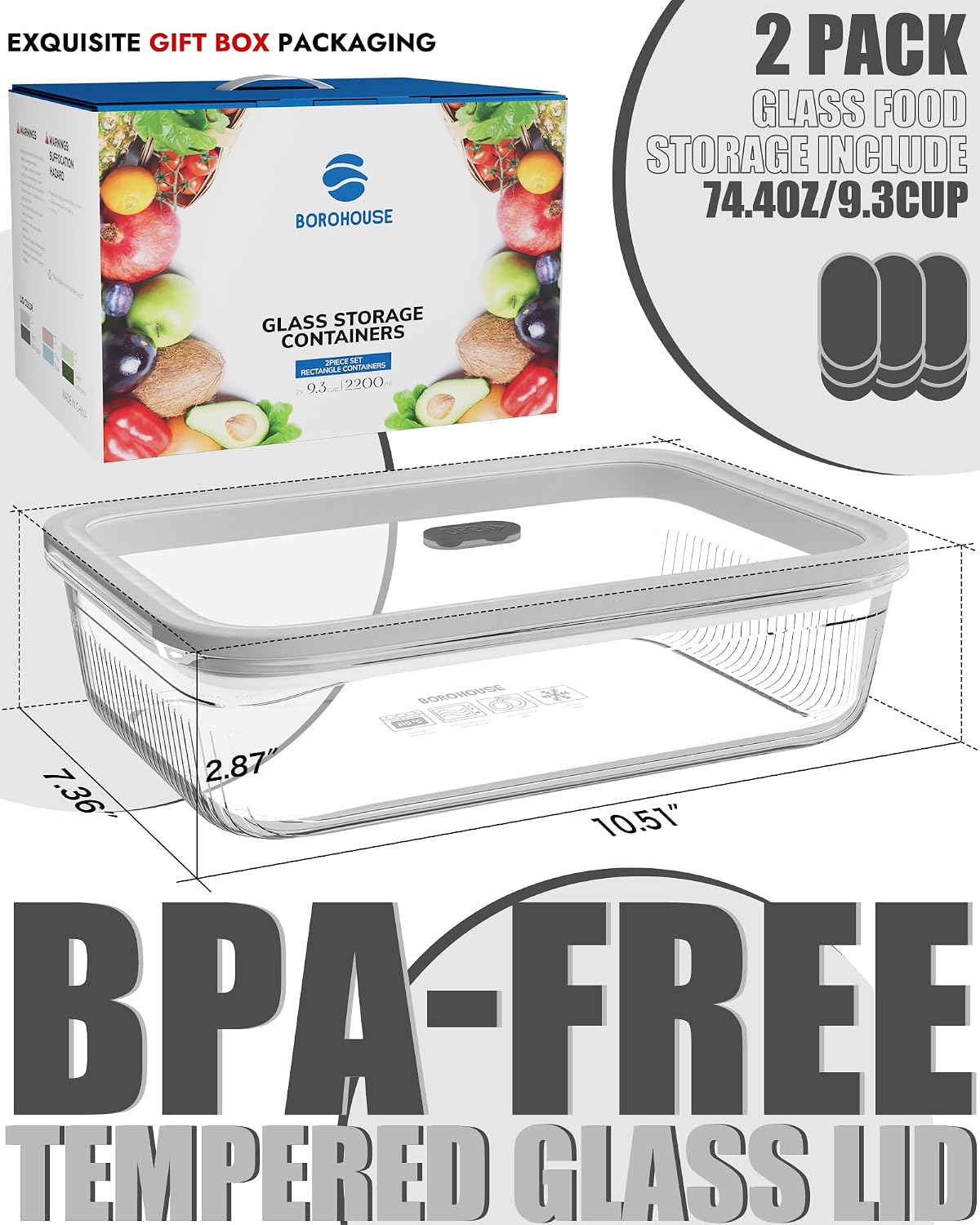 عبوتان من حاويات تخزين الطعام  - مراجعة Food Storage Glass Box وسعره