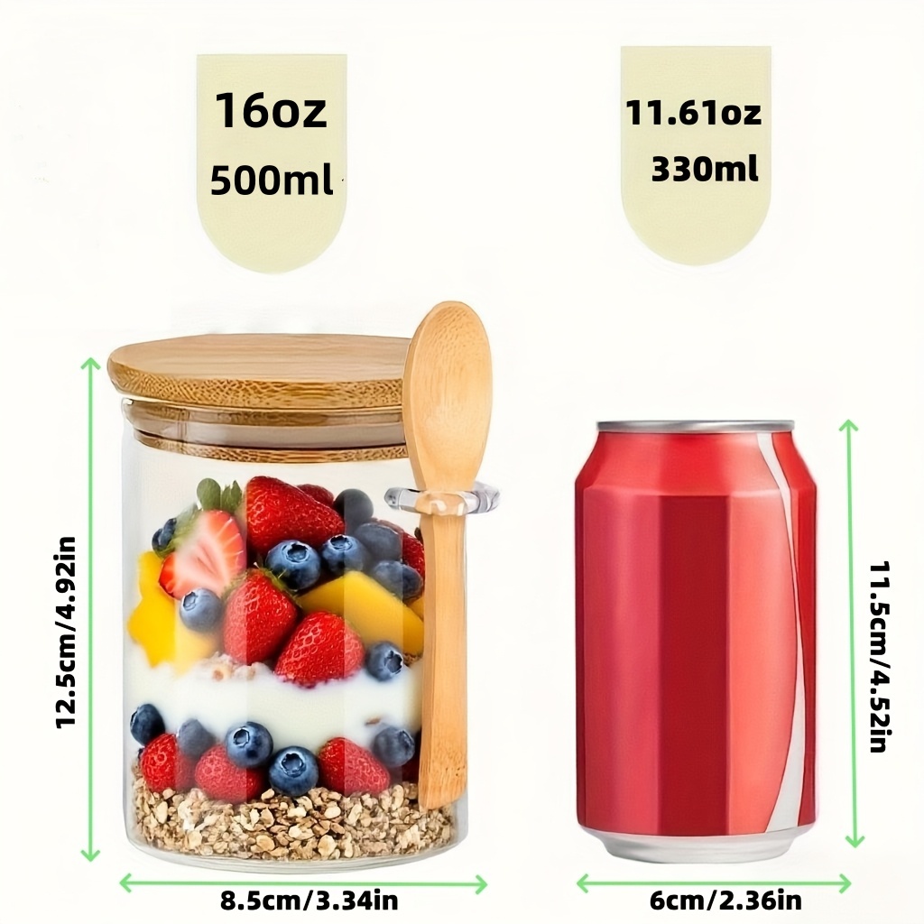 مجموعة أكواب زجاجية للشوفان، ت - مراجعة Food Storage Jar Set وسعره