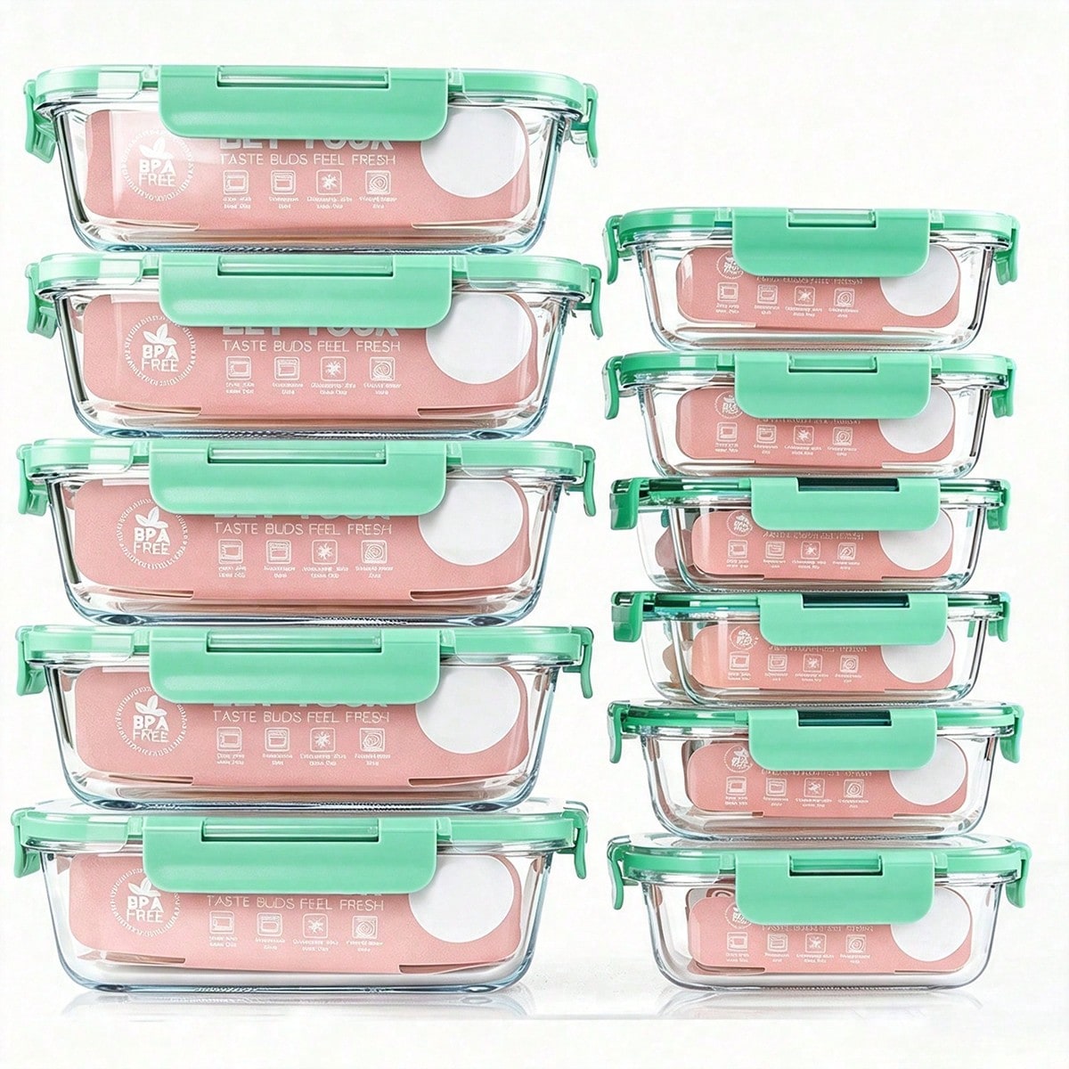 10 عبوات زجاجية لتخزين الطعام  - مراجعة Food Storage Glass Box وسعره