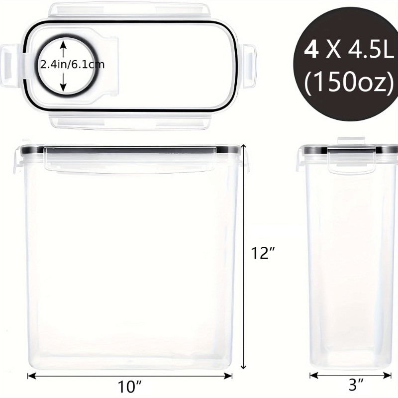 4 عبوات من حاويات تخزين الطعام - مراجعة Food Storage Jar Set وسعره