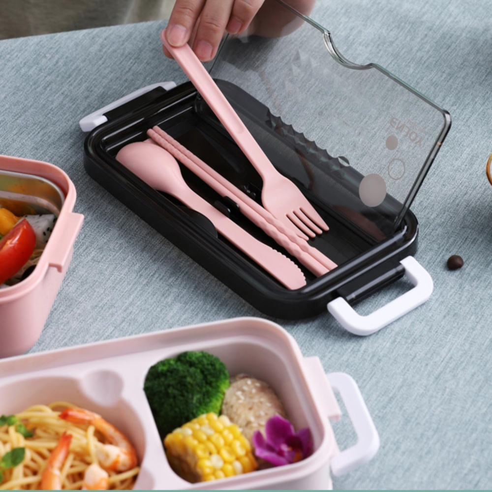 علبة غداء محمولة ذات طبقتين مع - مراجعة Food Storage Drawer Organizer وسعره